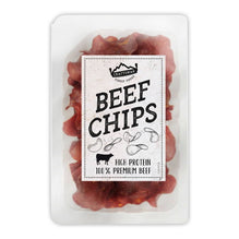 Beef Chips, knuspriges Trockenfleisch, 100% Rind, Beef Jerky Alternative für Party, Jerky Chips,