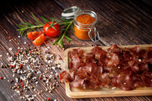 Jerky Chips mit Tomate und tollen Gewürzen, Super Schneller Snack zum knabbern, Beef Jerky Chips