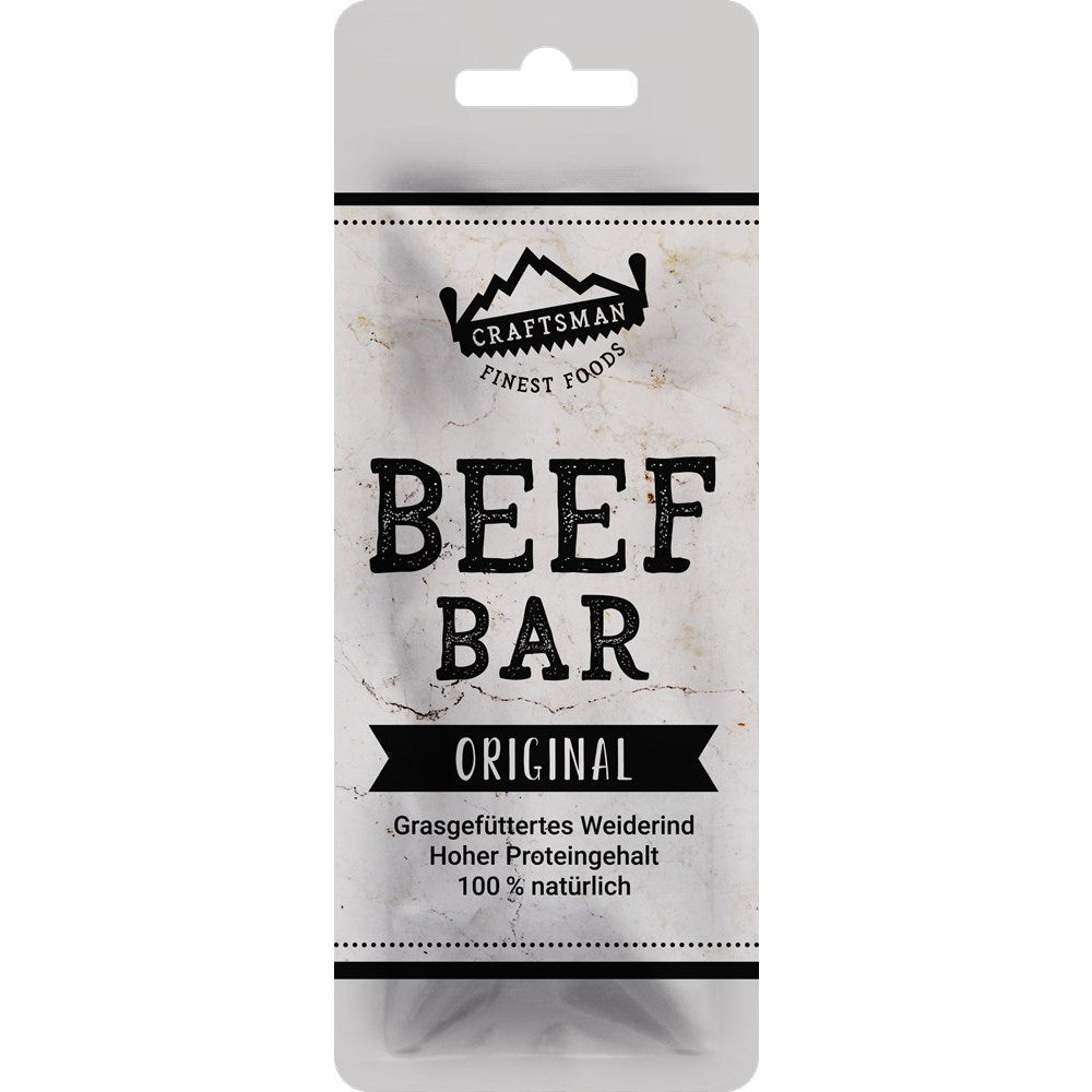 Beef Bar, Beef Bar bestellen, Beef Bar kaufen, Craftsman Finest Foods, Rindfleischriegel, Jerky Bar, Jerky Riegel, Beef Bar Original, Fleisch Riegel, Meat Bar