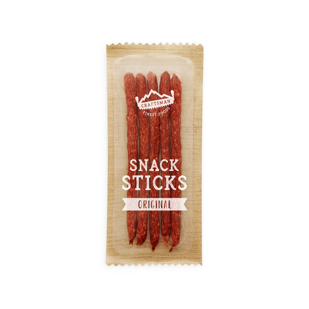 Mini Salami, Snack Sticks, Dauerwurst, geräuchert, ohne Kühlung haltbar, Pausen-Snack, schneller Snack, Proviant