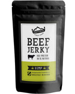 Trockenfleisch Hemp, Beef Jerky mit natürlichen Hanfsamen, Dörrfleisch ohne Zucker, keine Konservierungsstoffe, High Protein Snack, Hergestellt in Bayern Deutschland
