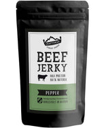 Natürliches Trockenfleisch ohne Zucker, Beef Jerky ohne Konservierungsstoffe, Bayerisches Dörrfleisch, Made in Germany, kein Zuckerzusatz