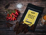 Beef Jerky bestellen, Jerkey Beef Hot und Sweet, Trockenfleisch aus Deutschland Bayern, Beef Jerky online Shop, Craftsman Finest Foods, American Beef Jerky