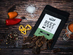 Beef Jerky bestellen, Beef Jerky ohne Zucker, Jerkey Beef Pepper, Trockenfleisch aus Deutschland Bayern, Beef Jerky online Shop, Craftsman Finest Foods, Natural Beef Jerky