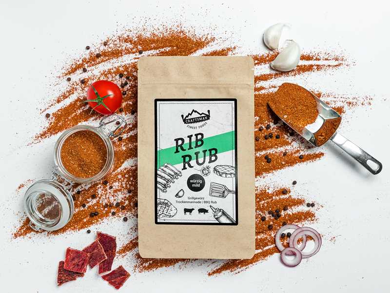 Rib Rub, Gewürz für Rippchen, Spareribs Gewuerz, BBQ Rub ohne Zucker, Grillgewuerz natürlich, Dry Rub, Trockenmarinade, Gewürzmischung zum Grillen, amerikanische Grillgewürz, fertige Grillmarinade, BBQ Rub ohne Zucker