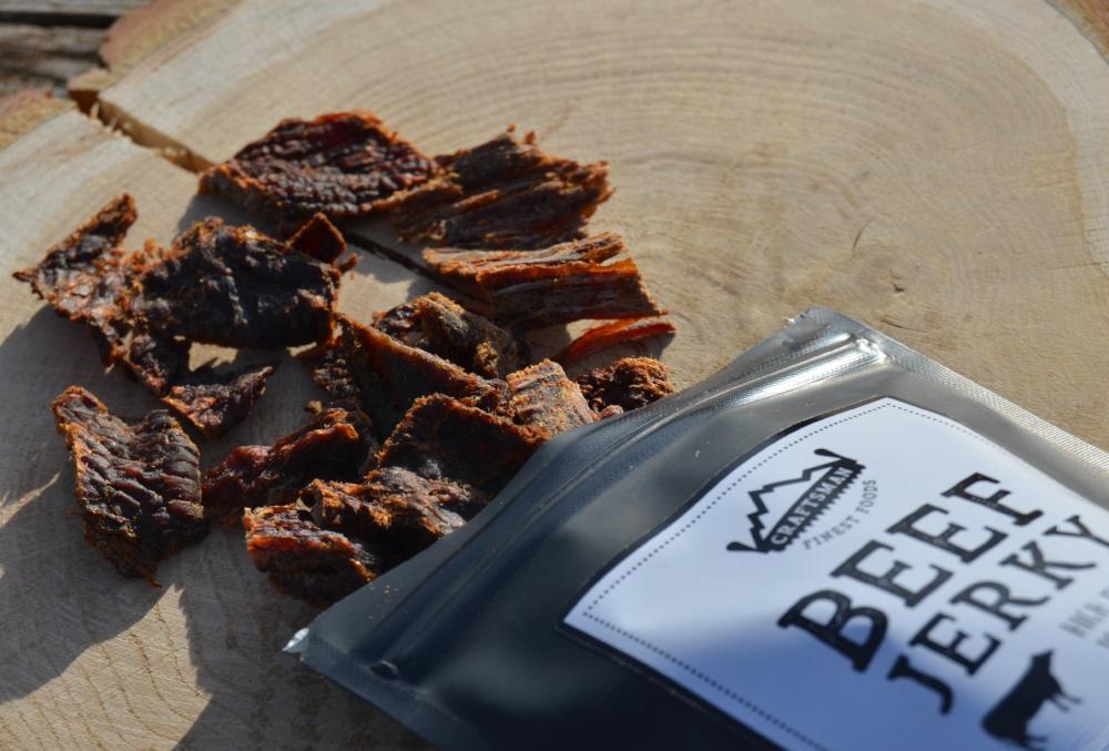 Craftsman Foods, Beef Jerky, Trockenfleisch, Jerky Beef, Beef Jerkey, Trockenfleisch aus Bayern, Beef Jerky Deutschland, Beef Jerky Pepper, Trockenfleisch Pfeffer, Beef Jerky natürlich, Trockenfleisch ohne Zucker, Beef Jerky zuckerfrei